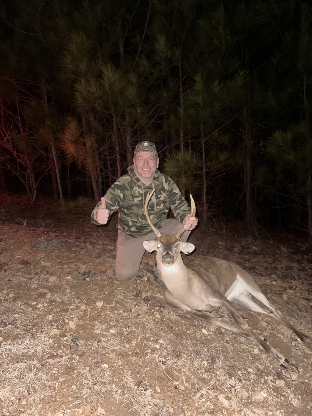 RackIQ founder Dustin Kiernan in the field after a successful Alabama hunt